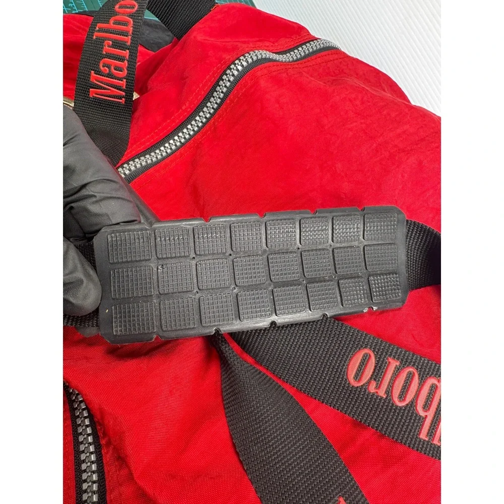 Vintage Marlboro Unlimited Duffel Bag Red Black Travel Gym Gear 90s Retro